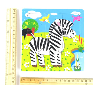 9 Pcs Wooden Zebra  Jigsaw Puzzle (XQ146)